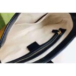 Gucci Women Gucci Camel Straw Effect Fabric with Blue Leather – Image 9