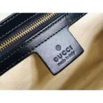 Gucci Women Gucci Camel Straw Effect Fabric with Blue Leather – Image 10