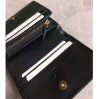 Gucci Women Gucci Diana Card case Wallet Double G Black Leather