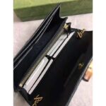 Gucci Women Gucci Diana Chain Wallet with Bamboo Double G Black Leather - Image 6