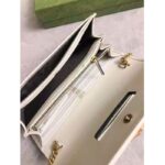 Gucci Women Gucci Diana Chain Wallet with Bamboo Double G White Leather - Image 7