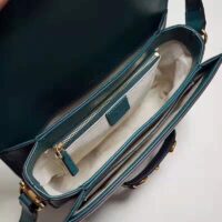 Gucci Women Gucci Horsebit 1955 Small Shoulder Bag Blue Leather