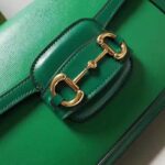 Gucci Women Gucci Horsebit 1955 Small Shoulder Bag Bright Green Leather – Bild 8