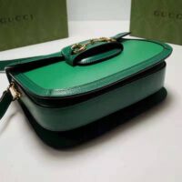 Gucci Women Gucci Horsebit 1955 Small Shoulder Bag Bright Green Leather