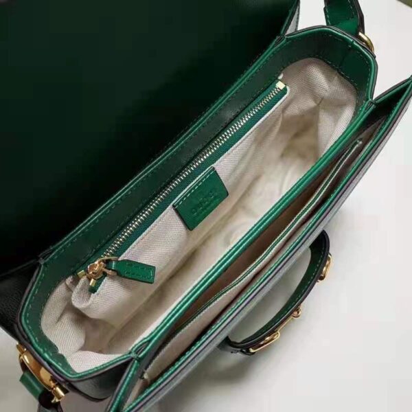 Gucci Women Gucci Horsebit 1955 Small Shoulder Bag Bright Green Leather (5)