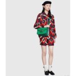 Gucci Women Gucci Horsebit 1955 Small Shoulder Bag Bright Green Leather – Bild 12