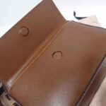 Gucci Women Gucci Horsebit 1955 Small Shoulder Bag Brown Textured Leather – Bild 10