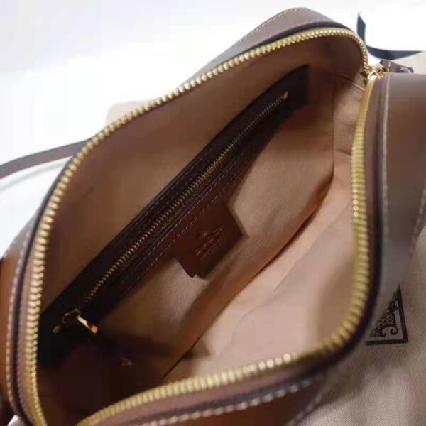 Gucci Women Gucci Horsebit 1955 Small Shoulder Bag Brown Textured Leather (2)