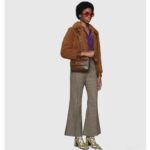 Gucci Women Gucci Horsebit 1955 Small Shoulder Bag Brown Textured Leather – Bild 12