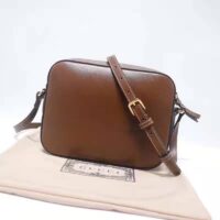 Gucci Women Gucci Horsebit 1955 Small Shoulder Bag Brown Textured Leather