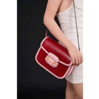 Gucci Women Gucci Horsebit 1955 Small Shoulder Bag Dark Red Leather