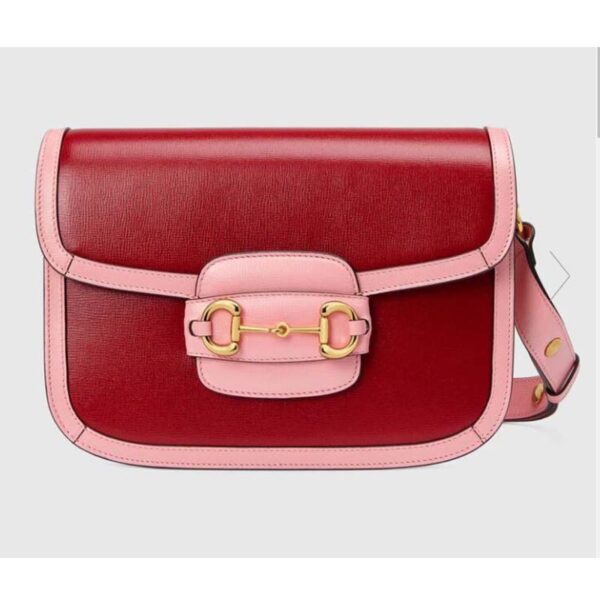 Gucci Women Gucci Horsebit 1955 Small Shoulder Bag Dark Red Leather