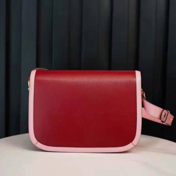 Gucci Women Gucci Horsebit 1955 Small Shoulder Bag Dark Red Leather (5)