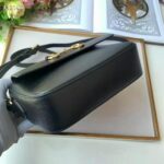 Gucci Women Gucci Horsebit 1955 Small Shoulder Bag Black Textured Leather – Image 5