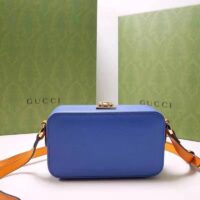 Gucci Women Interlocking G Mini Bag Blue and Orange Leather Interlocking G