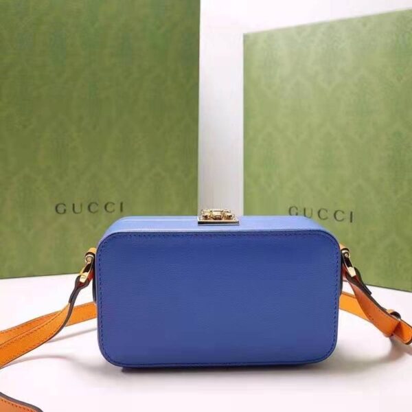 Gucci Women Interlocking G Mini Bag Blue and Orange Leather Interlocking G (10)