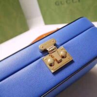 Gucci Women Interlocking G Mini Bag Blue and Orange Leather Interlocking G