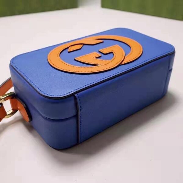 Gucci Women Interlocking G Mini Bag Blue and Orange Leather Interlocking G (6)