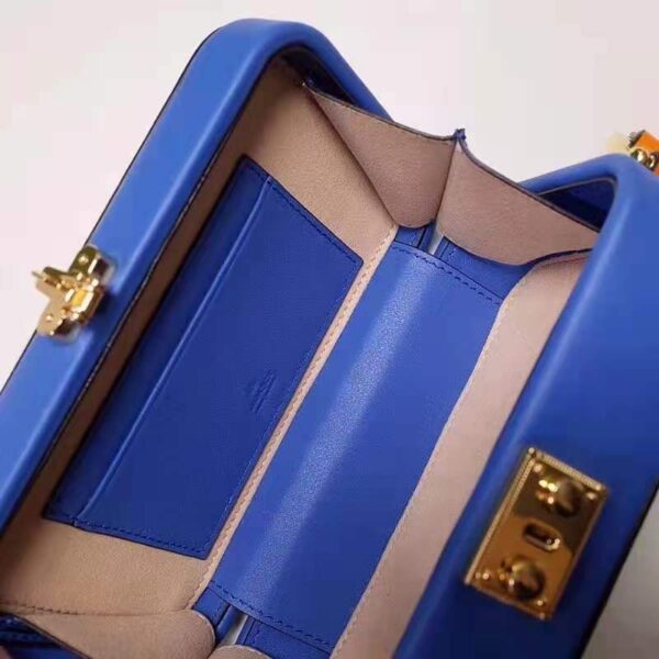 Gucci Women Interlocking G Mini Bag Blue and Orange Leather Interlocking G (9)