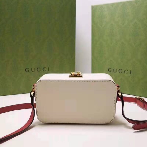 Gucci Women Interlocking G Mini Bag White and Red Leather Interlocking G (6)