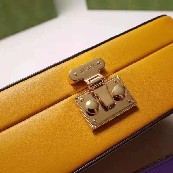 Gucci Women Interlocking G Mini Bag Yellow and Purple Leather Interlocking G (10)