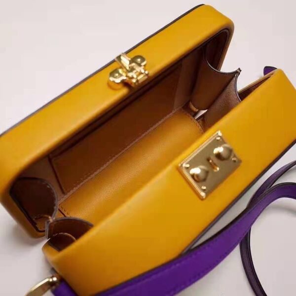 Gucci Women Interlocking G Mini Bag Yellow and Purple Leather Interlocking G (11)