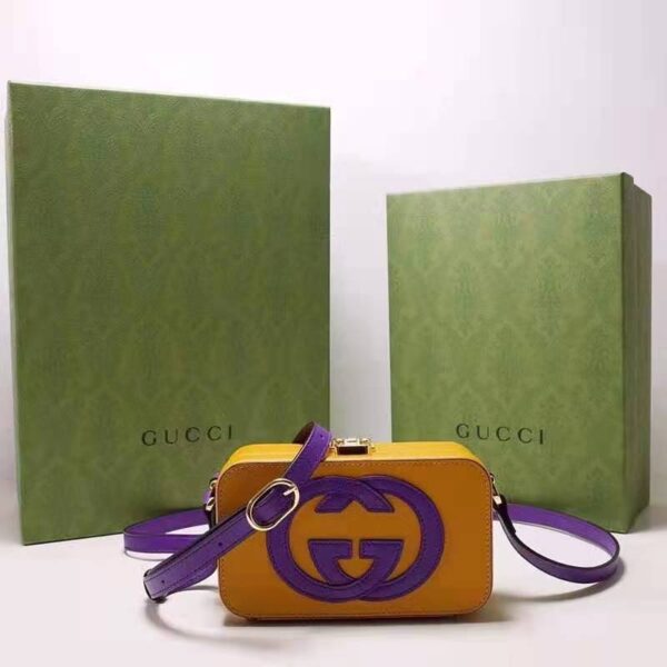 Gucci Women Interlocking G Mini Bag Yellow and Purple Leather Interlocking G (5)