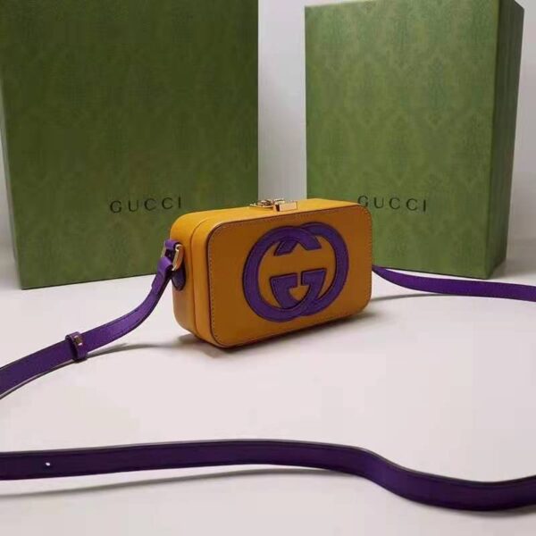 Gucci Women Interlocking G Mini Bag Yellow and Purple Leather Interlocking G (6)