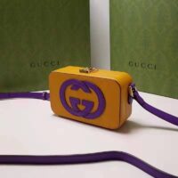 Gucci Women Interlocking G Mini Bag Yellow and Purple Leather Interlocking G