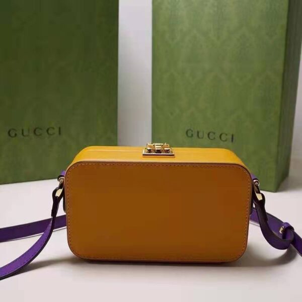 Gucci Women Interlocking G Mini Bag Yellow and Purple Leather Interlocking G (8)
