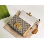 Gucci Women Padlock Small Shoulder Bag White Beige and Ebony GG Supreme Canvas - Image 7