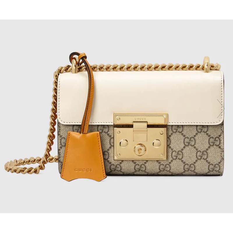 Gucci Beige/Off White GG Supreme Canvas Small Padlock Shoulder Bag Gucci |  The Luxury Closet