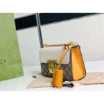 Gucci Women Padlock Small Shoulder Bag White Beige and Ebony GG Supreme Canvas - Image 5
