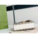 Gucci Women Padlock Small Shoulder Bag White Beige and Ebony GG Supreme Canvas - Image 6