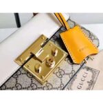 Gucci Women Padlock Small Shoulder Bag White Beige and Ebony GG Supreme Canvas - Image 8