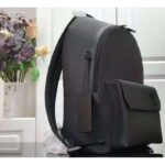 Louis Vuitton LV Unisex Aerogram Backpack Black Grained Calf Cowhide Leather – Image 2