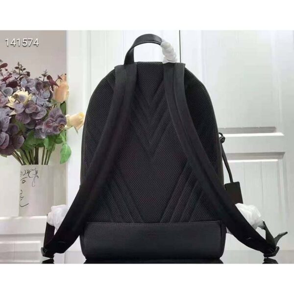 Louis Vuitton LV Unisex Aerogram Backpack Black Grained Calf Cowhide Leather (3)