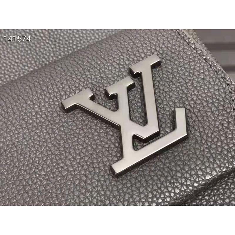 Louis Vuitton LV Unisex Aerogram Phone Pouch Black Grained Calf Cowhide  Leather - LULUX