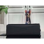 Louis Vuitton LV Unisex Aerogram Messenger Black Grained Calf Cowhide Leather - immagine 4