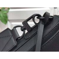 Louis Vuitton LV Unisex Aerogram Messenger Black Grained Calf Cowhide Leather