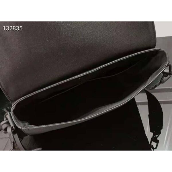 Louis Vuitton LV Unisex Aerogram Messenger Black Grained Calf Cowhide Leather (8)