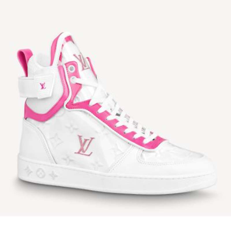 WMNS) LOUIS VUITTON LV Boombox High-top Sport Shoes Pink/White 1A87QX -  KICKS CREW