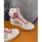 Louis Vuitton LV Unisex Boombox Sneaker Boot Fuchsia Mix of Materials Rubber Outsole - immagine 10