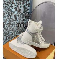 Louis Vuitton LV Unisex Boombox Sneaker Boot Silver Mix of Materials Adjustable Velcro Strap