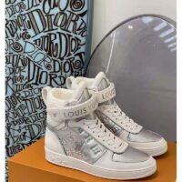 Louis Vuitton LV Unisex Boombox Sneaker Boot Silver Mix of Materials Adjustable Velcro Strap