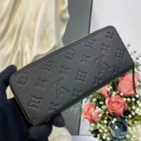 Louis Vuitton LV Unisex Clémence Wallet Black Monogram Empreinte Embossed Supple Grained Cowhide