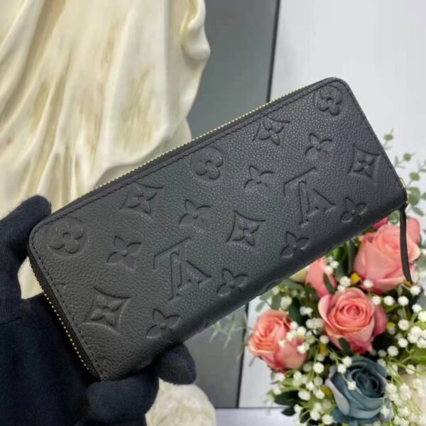 Louis Vuitton LV Unisex Clémence Wallet Black Monogram Empreinte Embossed Supple Grained Cowhide (3)