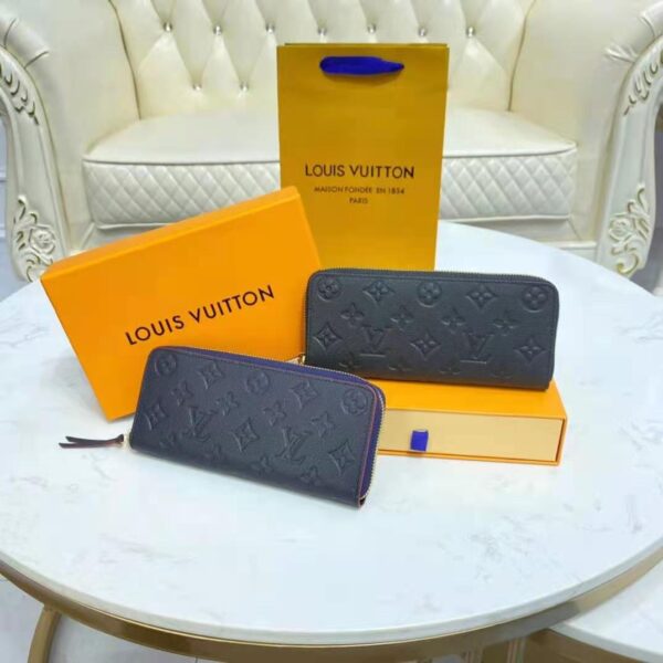 Louis Vuitton LV Unisex Clémence Wallet Marine Rouge Monogram Empreinte Embossed Supple Grained Cowhide (3)