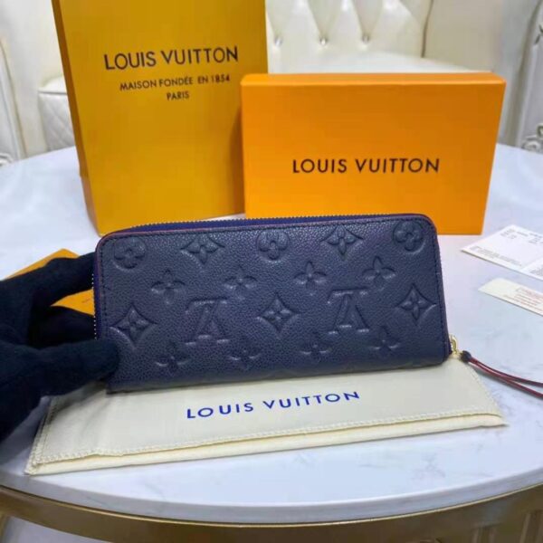 Louis Vuitton LV Unisex Clémence Wallet Marine Rouge Monogram Empreinte Embossed Supple Grained Cowhide (7)