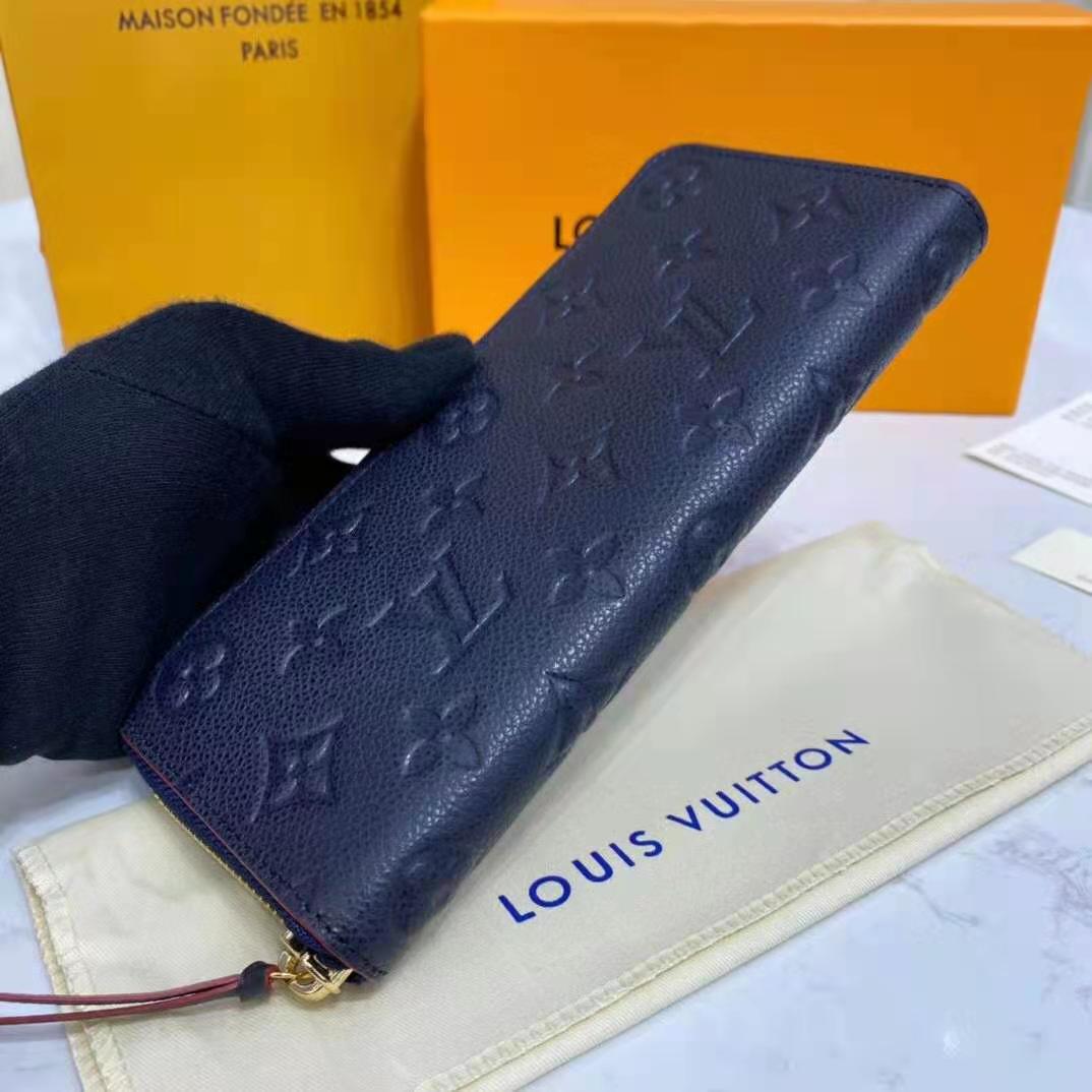 Louis Vuitton LV Monogram Empreinte Leather Clemence Wallet - Blue Wallets,  Accessories - LOU752460